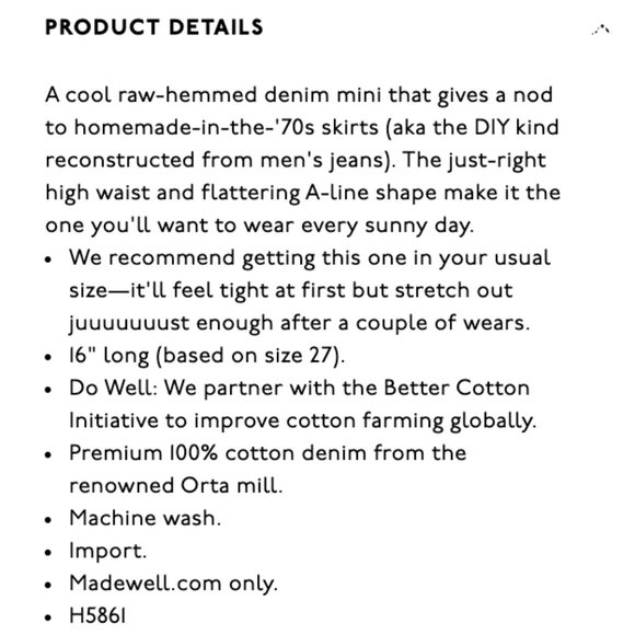 Madewell A-Line Mini Denim Skirt - Picture 4 of 6